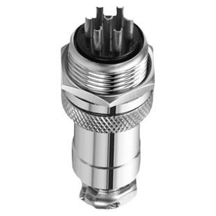 GX12航空插头插座2/3/4/5/6/7P芯公头母头对接头12mm连接器接插件