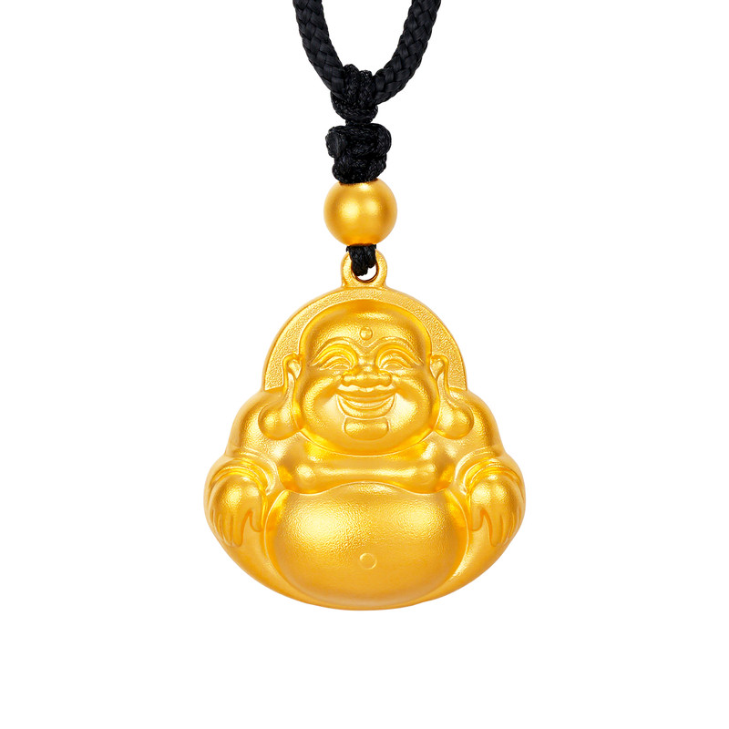 天美珠宝足金999弥勒佛吊坠