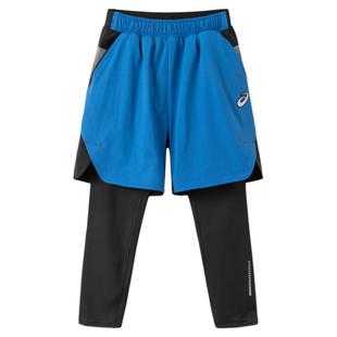 亚瑟士儿童短裤童装春秋季男童梭织假两件长裤打底裤舒适吸湿速干