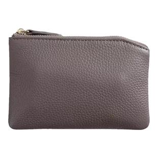 真皮质感零钱包女小巧百搭牛皮拉链卡包钥匙硬币简约学生轻薄可爱