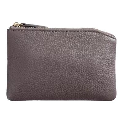 真皮质感零钱包女小巧百搭牛皮拉链卡包钥匙硬币简约学生轻薄可爱