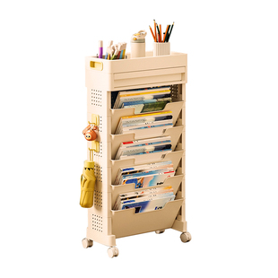 可移动桌边书架书桌收纳置物架学习桌侧边收纳书桌旁小书架儿童不占空间学生教室高中生书包书本书籍课桌神器