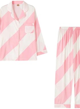 明星同款睡衣女丝绸家居服网红