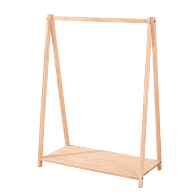 实木儿童落地衣帽架简易收纳