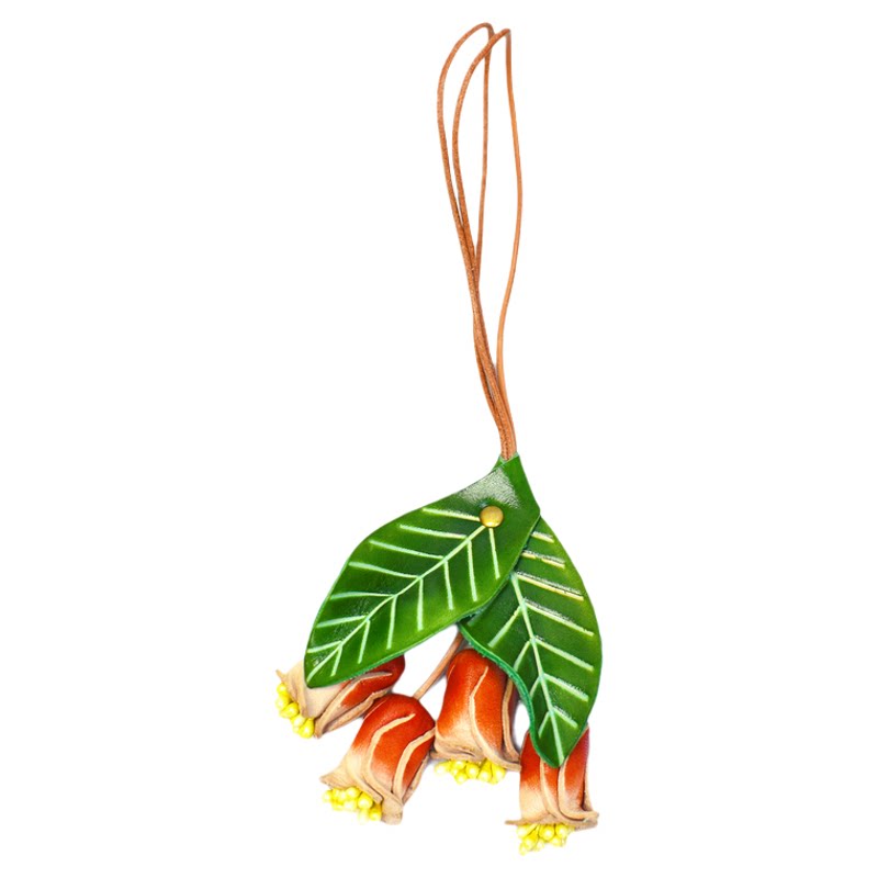 洋芋『花满纳福』北欧ins立体牛皮花朵包挂件真皮铃兰花卉高级感