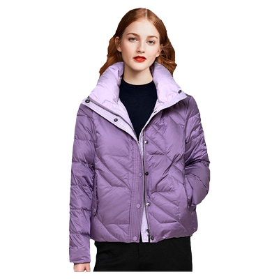 帝柔欧美短款立领羽绒服潮流保暖