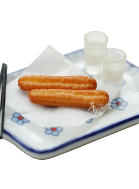 中式早点微缩迷你油条食玩小笼包场景12分娃娃屋模型摆件