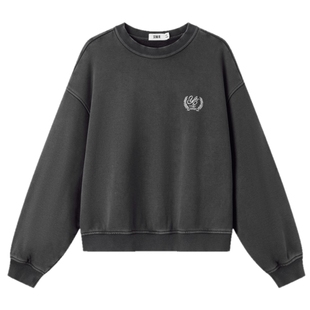 森马卫衣女冬重磅宽松落肩抓绒打底衫做旧复古街头盐系潮流套头衫