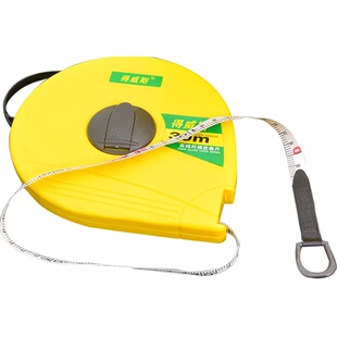 得威斯超韧性纤维防水皮卷尺10米20米30米50米软皮尺软尺米尺盒尺