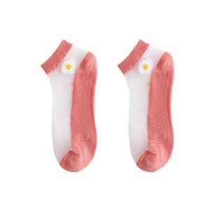 夏季薄袜子女短袜低腰袜女士透气凉袜女薄款浅口棉底玻璃丝水晶袜