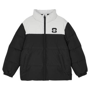 Skechers斯凯奇童装小暖宝女童羽绒服男童冬季儿童短款外套