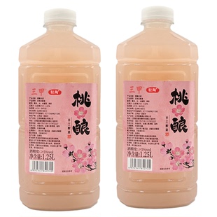 三甲桃酿蜜桃米酒江西米酒微醺低甜度果酒纯糯米酒自然发酵晚安酒