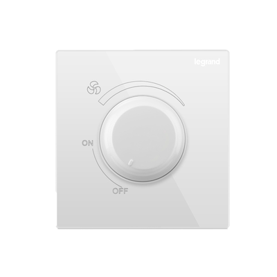 罗格朗K8逸景仕典玉兰白250VA调速开关调速器86型风扇旋钮面板