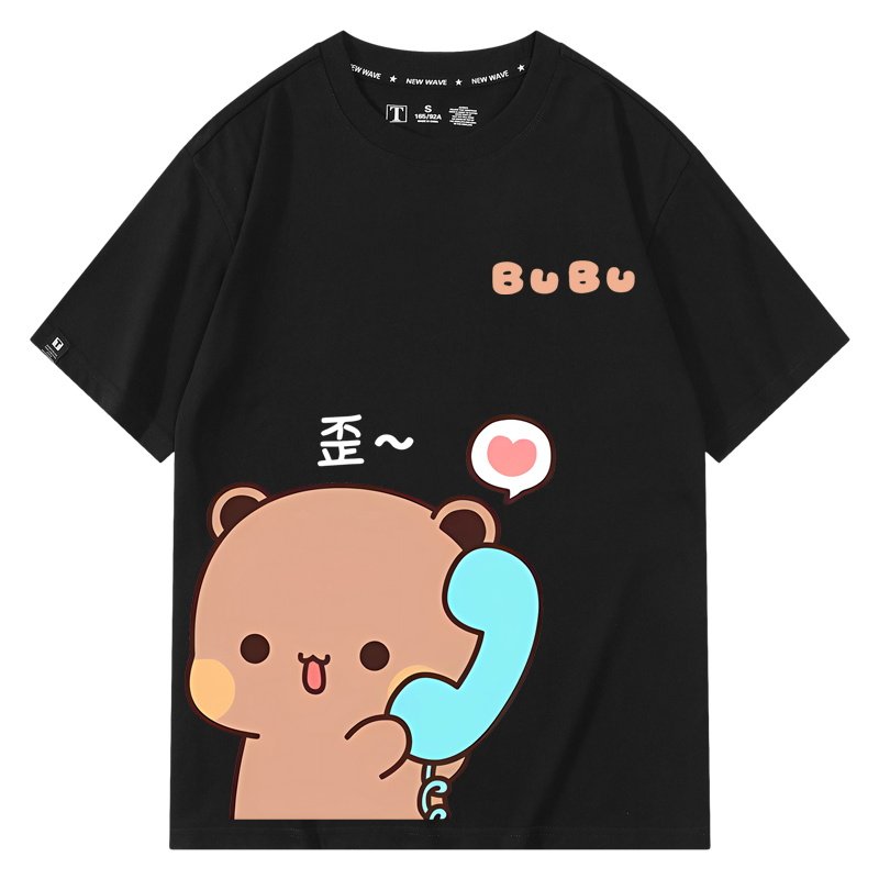 休闲宽松纯棉情侣短袖