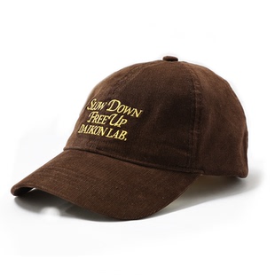 DAIKON Lab23aw Cord Baseball Cap复古休闲撞色刺绣灯芯绒棒球帽