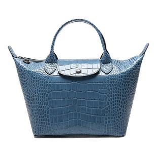 Longchamp珑骧女士LE PLIAGE CUIR系列小号短柄饺子包银泰 300095