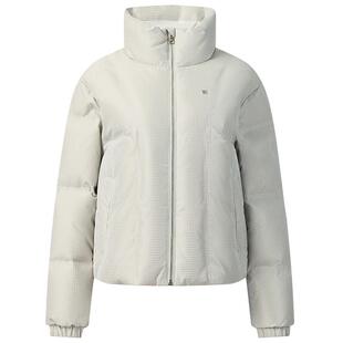 FILA 斐乐官方女士羽绒服2025冬季新款时尚休闲满印立领保暖外套