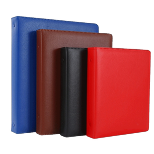 活页文件夹a4透明插页资料册b5档案夹子宣传册a5打孔活页夹外壳黑乐谱合同整理活页本说明书图册收纳皮质定制