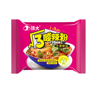 顶大酸辣粉丝根号三酸辣粉宿舍方便即食整箱方便面速食20袋装包邮
