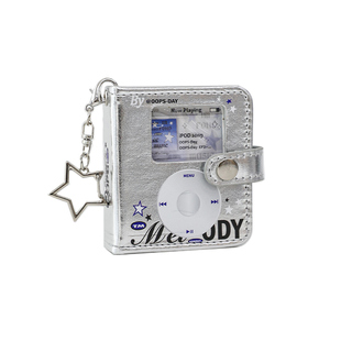 OOPSDAY迷你一宫格卡册高颜值ins风拍立得相册明星小卡收纳册卡片收集册2寸证件照卡包书包挂件漆皮皮质卡册