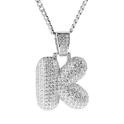 钛钢气泡字母男女情侣欧美项链