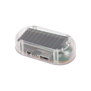 汽车太阳能警示爆闪灯免接线改装通用仿真感应led呼吸模拟防盗灯