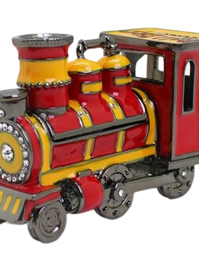 珐琅彩金属工艺火车轻奢礼物收藏