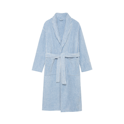 FORRETRO 24AW秋冬新品珊瑚绒休闲家居条纹睡袍男女同款 四色可选