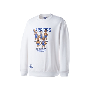 NBA官方正品勇士/快船/独行侠涂鸦系列男女同款早秋新品圆领卫衣