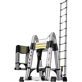 铝合金梯子家用折叠梯加厚人字梯伸缩梯行走梯踏子步台阶升降楼梯