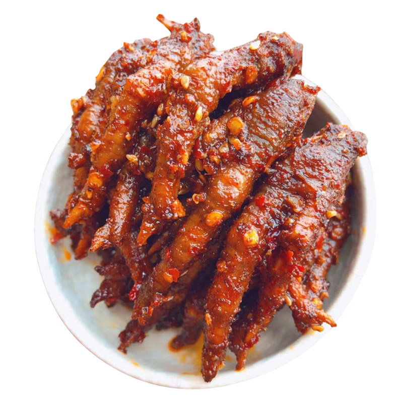 爱成瑶妹麻辣香辣鸡爪湖南特产卤味凤爪手工小吃休闲零食真空袋装