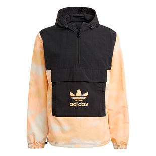 Adidas/阿迪达斯正品三叶草半拉链拼接色运动休闲卫衣外套GN1876