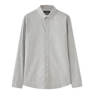 Marc O'Polo/MOP 春秋季新款纯棉细千鸟格纹宽松休闲长袖衬衫男