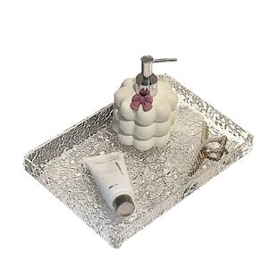 亚克力托盘长方形茶盘酒店美容院专用轻奢高档水波纹收纳家用客厅