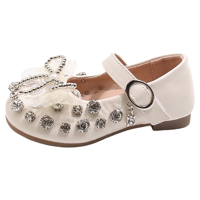 法式水钻女童公主鞋2026春秋