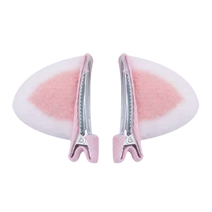 可爱猫耳朵毛绒发夹女童2025新款侧边刘海对夹鸭嘴夹发卡儿童头饰