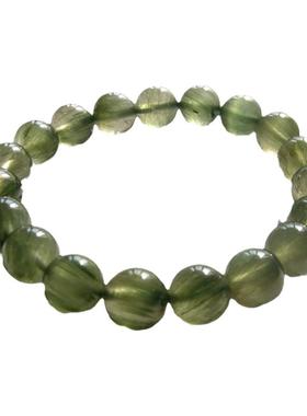 绿发晶手链10毫米12mm发丝顺通透