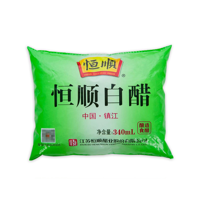 镇江恒顺白醋340ml袋装商用泡脚除垢洗脸醋凉拌调味酿造食醋