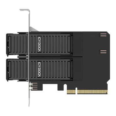 艾西达克2盘位转换卡M.2 NVMe SSD硬盘盒PCIe4.0抽取盒MB312M4P-B
