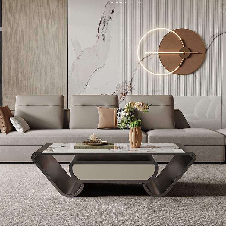 轻奢岩板客厅茶几小户型意式现代不锈钢创意会客茶台电视柜家用桌,住宅家具,茶几+电视柜,淘宝优惠券,粉丝福利购,淘宝优惠卷