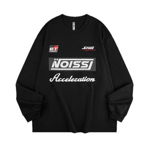 乔丹美式长袖圆领T恤衫男生2025秋季新款透气轻薄赛车风潮流百搭