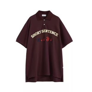 SHORT SENTENCE短句 字母刺绣宽松短袖Polo衫女 YOUNGC买手店
