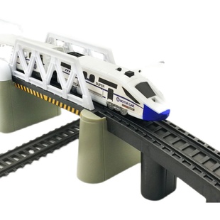 仿真高铁动车轨道车列车儿童拼装电动小火车和谐号子弹头模型玩具