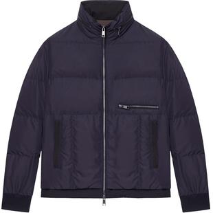 ERDOS 男装白鹅绒含量90%绅士风羽绒服秋冬藏蓝立领外套