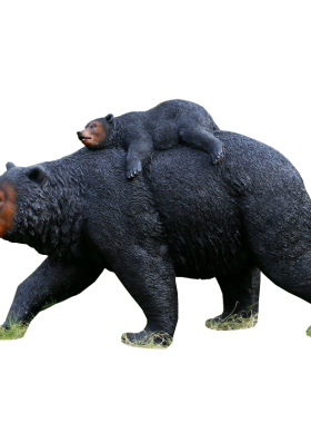玻璃钢仿真黑熊雕塑摆件