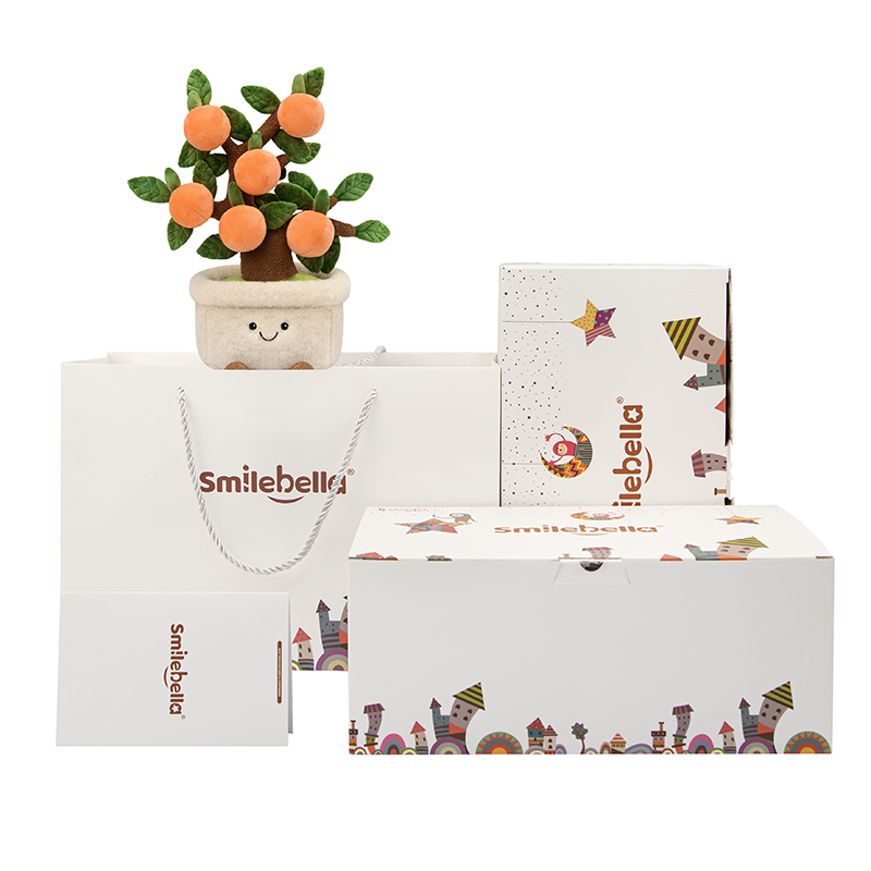 Smilebella橘子树毛绒玩偶摆件