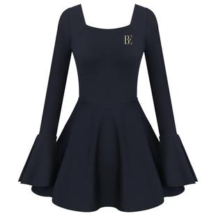 BE范德安2025新款爆款复古长袖温泉度假防晒裙式连体泳衣女遮肚