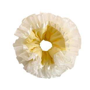 柠檬奶酪包~温柔黄色大肠发圈女法式高级感头饰扎头发丸子头发绳