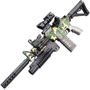 M416电动连发手自一体儿童玩具软弹枪吃鸡男孩仿真突击步枪榴弹炮
