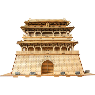 永定门北京建筑城门木质榫卯结构成人高难度手工3diy拼装模型礼物